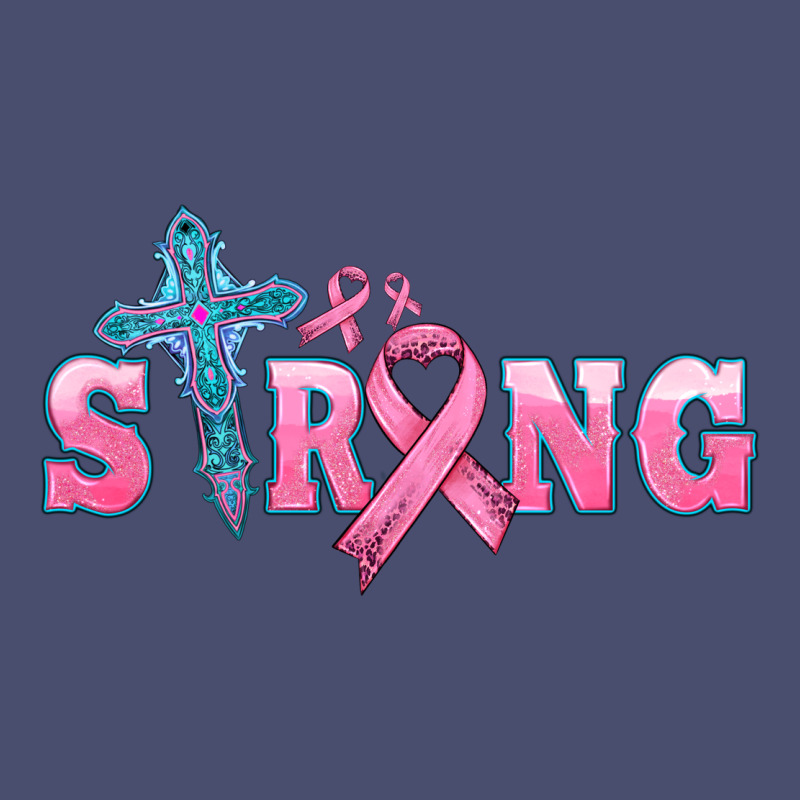 Strong With Cross Ribbon Vintage Tee by HRA Design Shop | Teevron