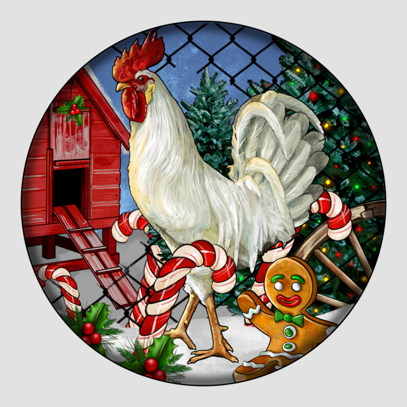 Leghorn Rooster Christmas Ornament Premium Hoodie by LillyAllenDesigns | Teevron