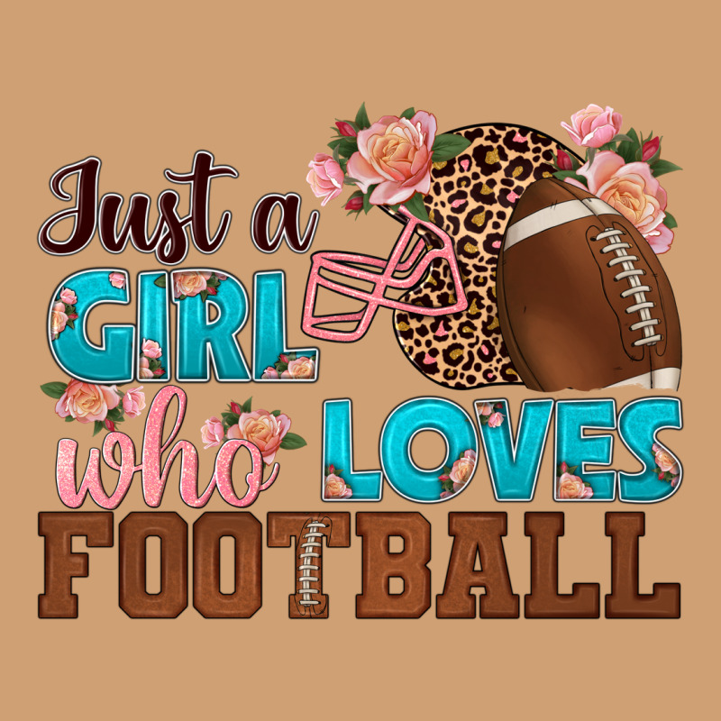 Just A Girl Who Loves Football Vintage Tee by HRA Design Shop | Teevron