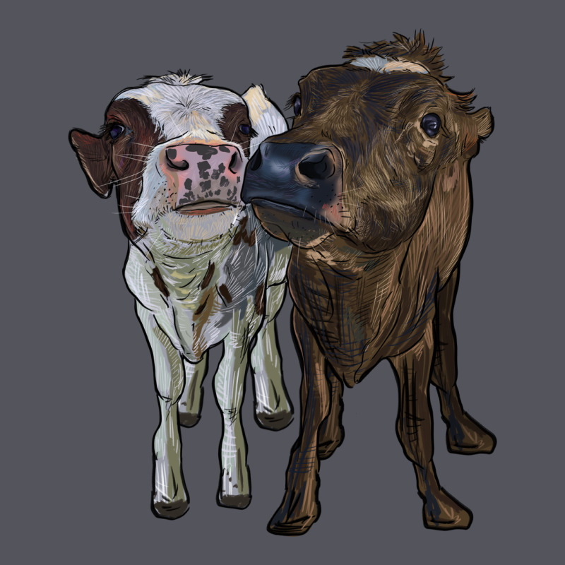 Two Heifer Cows Vintage Hoodie by RanaPortraitStore | Teevron