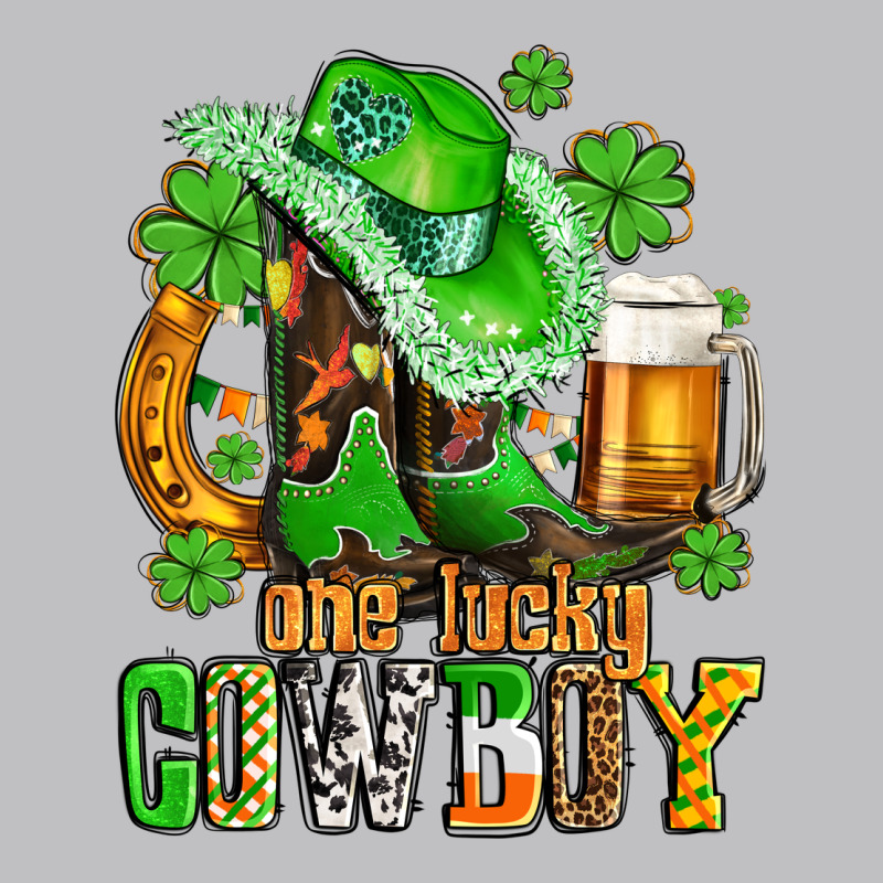 One Lucky  Cowboy With Hat And Boots Long Sleeve Tee by AdoDesignShop | Teevron