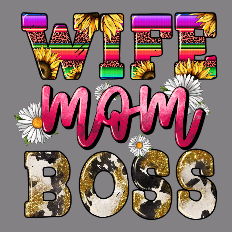 Wife Mom Boss Daisy Heavyweight Hoodie by NancyCooperArtShop | Teevron