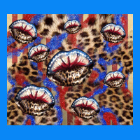 American Flag Lips Leopard Zipper Hoodie | Teevron