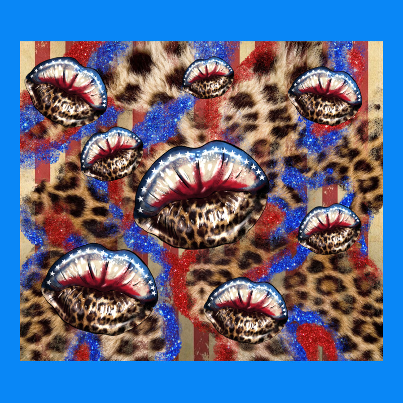 American Flag Lips Leopard Zipper Hoodie by NancyCooperArtShop | Teevron