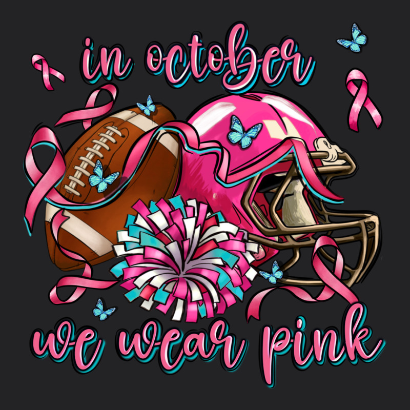 In October We Wear Pink Football Vintage Tee by AdoDesignShop | Teevron