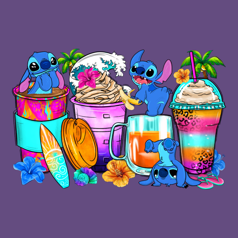 Stitch Summer Coffee Cups Vintage Hoodie by Zillion Design Studio | Teevron