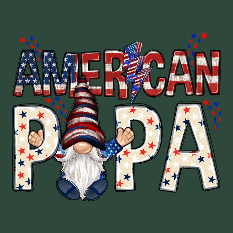 American Papa With Gnome Zipper Hoodie by NancyCooperArtShop | Teevron