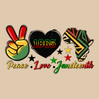 Peace Love Juneteenth 1865 Heavyweight Sweatshirt | Teevron