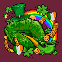 St Patricks Lips With Horseshoe Rainbow And Shamrocks Long Sleeve Tee | Teevron