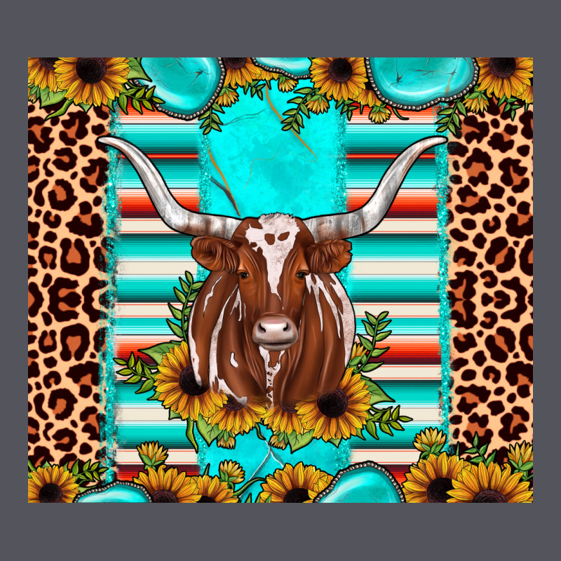 Texas Longhorn Sunflower Gemstone Vintage Hoodie by JahusDesignShop | Teevron