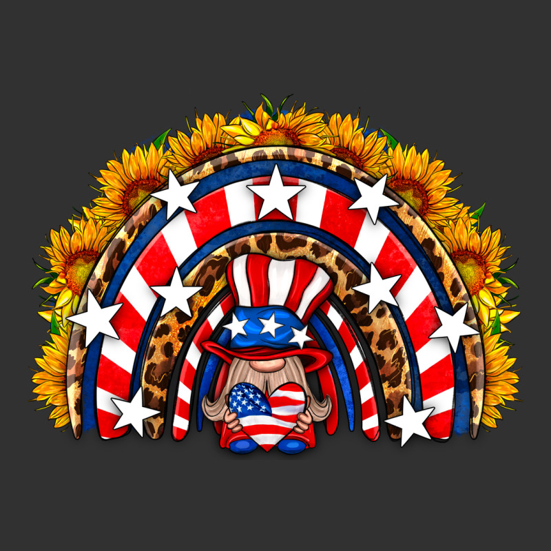 Usa Gnome Sunflower Rainbow Urban Heavy Tee by HRA Design Shop | Teevron