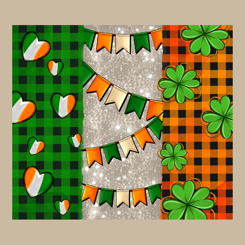 Irish Flag With Shamrocks And Heart Long Sleeve Tee by AdoDesignShop | Teevron
