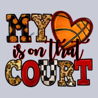 My Heart Is On That Court Basketball Red And Black Heavyweight Hoodie | Teevron