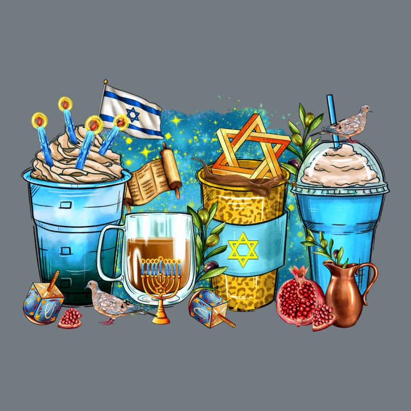 Hanukkah Coffee Cups Heavyweight Sweatshirt by Zillion Design Studio | Teevron