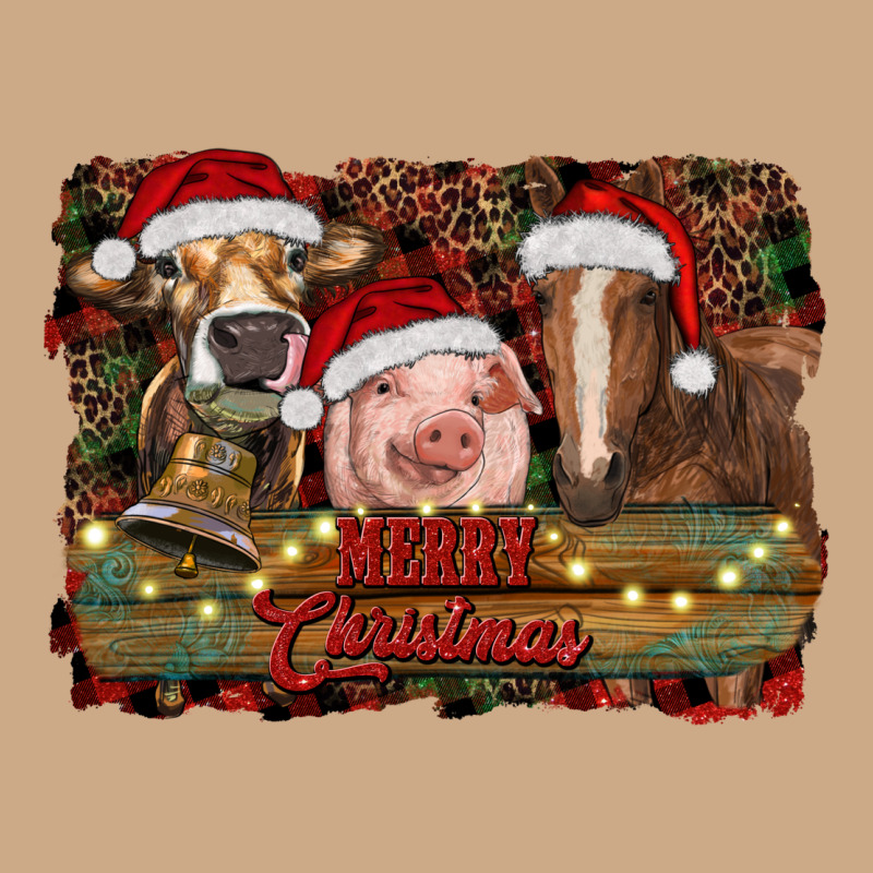 Merry Christmas Farm Animals Vintage Hoodie by RanaPortraitStore | Teevron