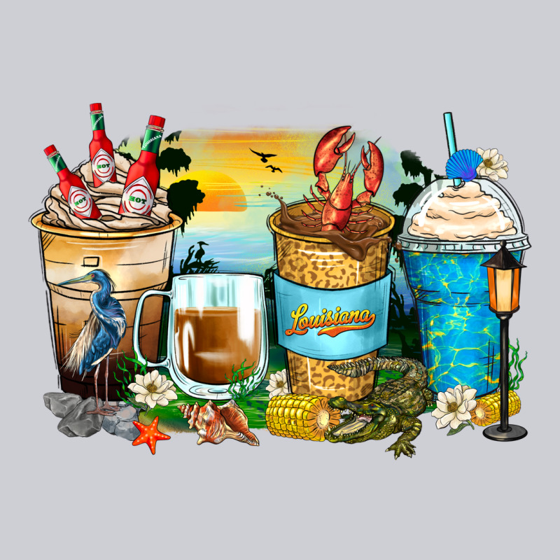 Louisiana Coffee Cups Heavyweight Sweatshirt by Zillion Design Studio | Teevron