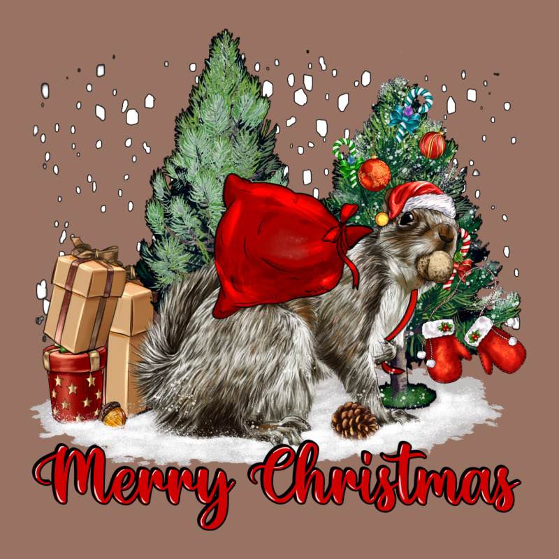 Merry Christmas Gray Squirrel Premium Hoodie by LillyAllenDesigns | Teevron