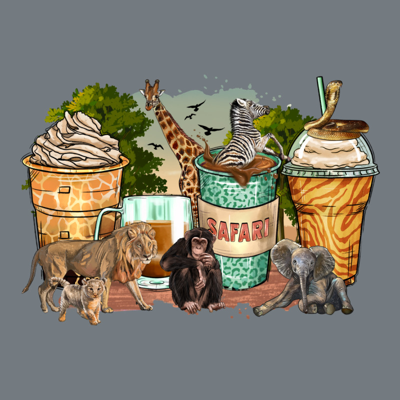 Safari Animals Coffee Cups Heavyweight Sweatshirt by Zillion Design Studio | Teevron