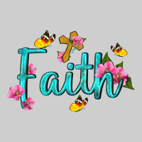 Faith With Flower And Butterfly Premium Sweatshirt | Teevron