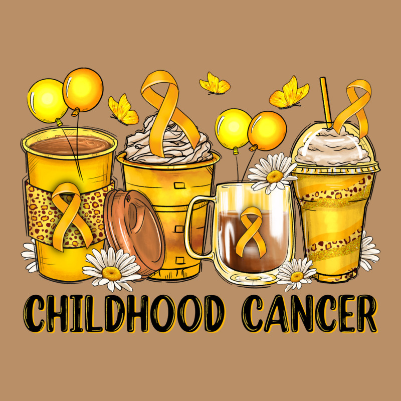 Childhood Cancer Coffee Cups Vintage Hoodie by Zillion Design Studio | Teevron