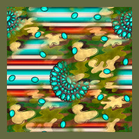 Camouflage Serape Gemstone Seamless Pattern Long Sleeve Tee | Teevron