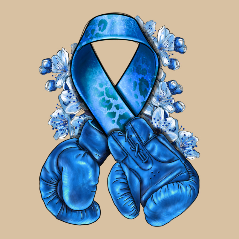 Blue Ribbon With Boxing Gloves Heavyweight Hoodie by NancyCooperArtShop | Teevron
