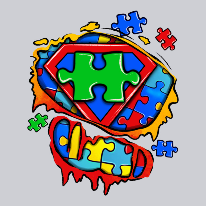 Autism Superhero Ripped Tshirt Heavyweight Sweatshirt by Zillion Design Studio | Teevron