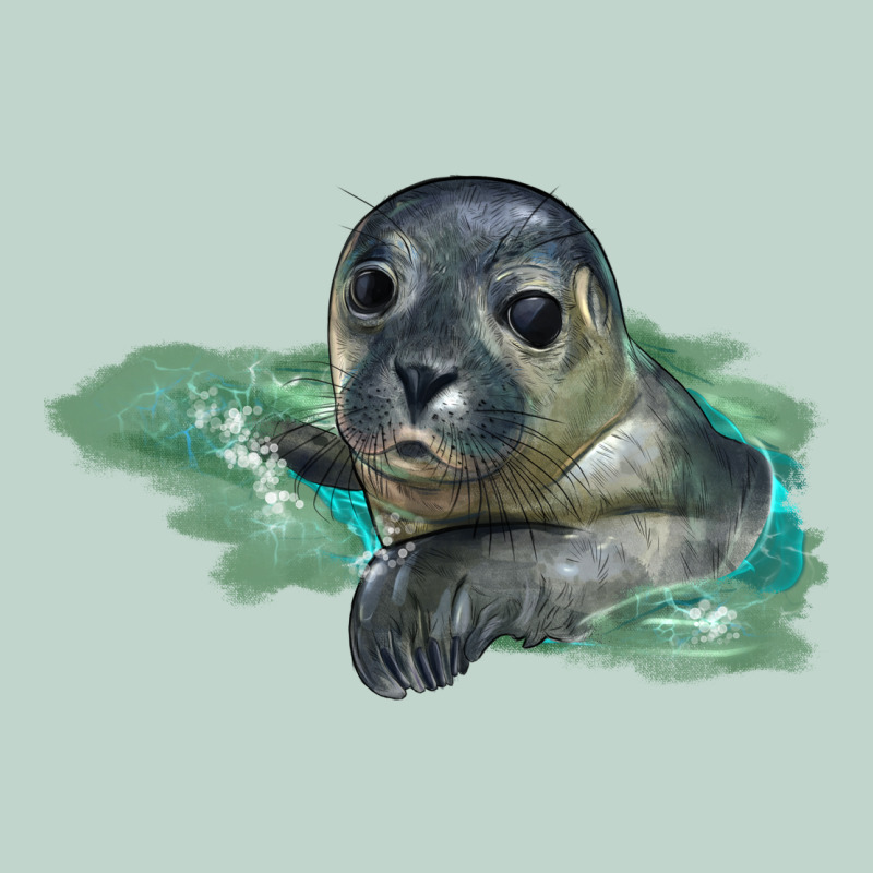 Sea Seal Face Illustrations Zipper Hoodie by LillyAllenDesigns | Teevron