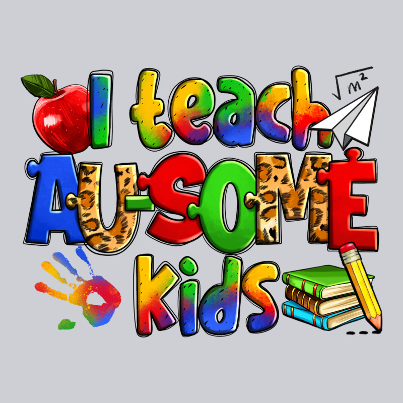 I Teach Ausome Kids Autism Teacher Heavyweight Sweatshirt by Zillion Design Studio | Teevron