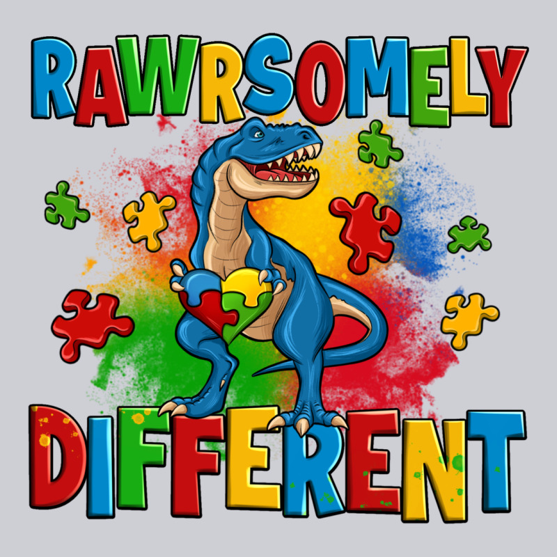 Rawrsomely Different Autism Trex Heavyweight Sweatshirt by Zillion Design Studio | Teevron
