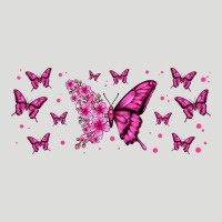 Floral Breast Cancer Butterfly Zipper Hoodie | Teevron