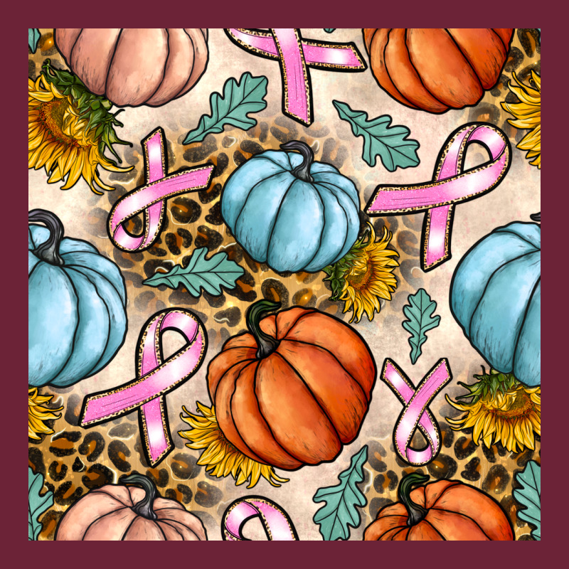 Breast Cancer Awareness With Pumpkin And Leopard Seamless Pattern Long Sleeve Tee by BundleAndBundleShop | Teevron
