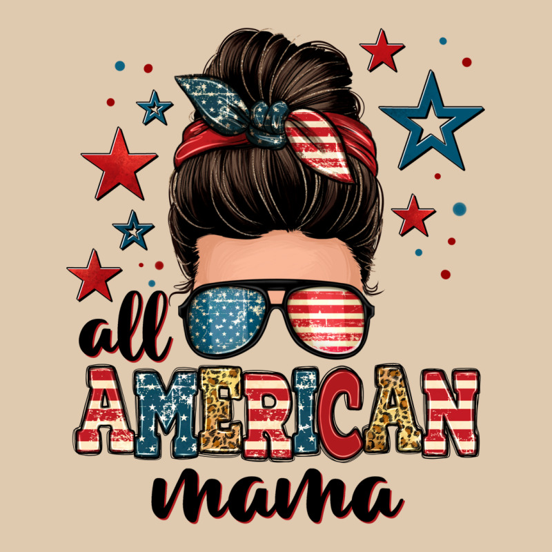 All American Mama Messy Bun Heavyweight Sweatshirt by Zillion Design Studio | Teevron