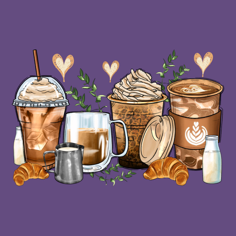 Latte Coffee Cups Vintage Hoodie by Zillion Design Studio | Teevron