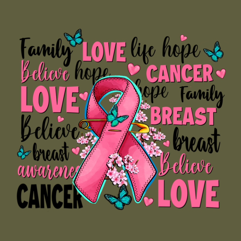 Breast Cancer Ribbons With Cancer Words Vintage Tee by AdoDesignShop | Teevron