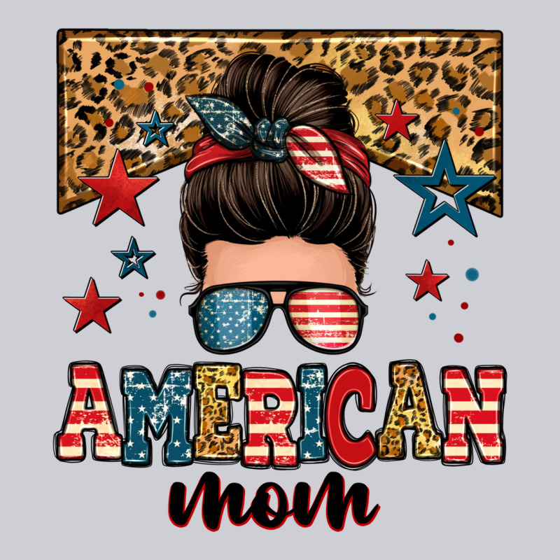 American Mom Junkie Messy Bun Heavyweight Sweatshirt by Zillion Design Studio | Teevron