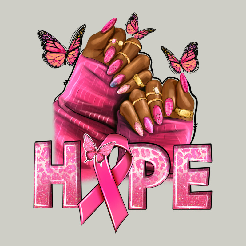 Hope Breast Cancer Nails Heavyweight Hoodie by NancyCooperArtShop | Teevron