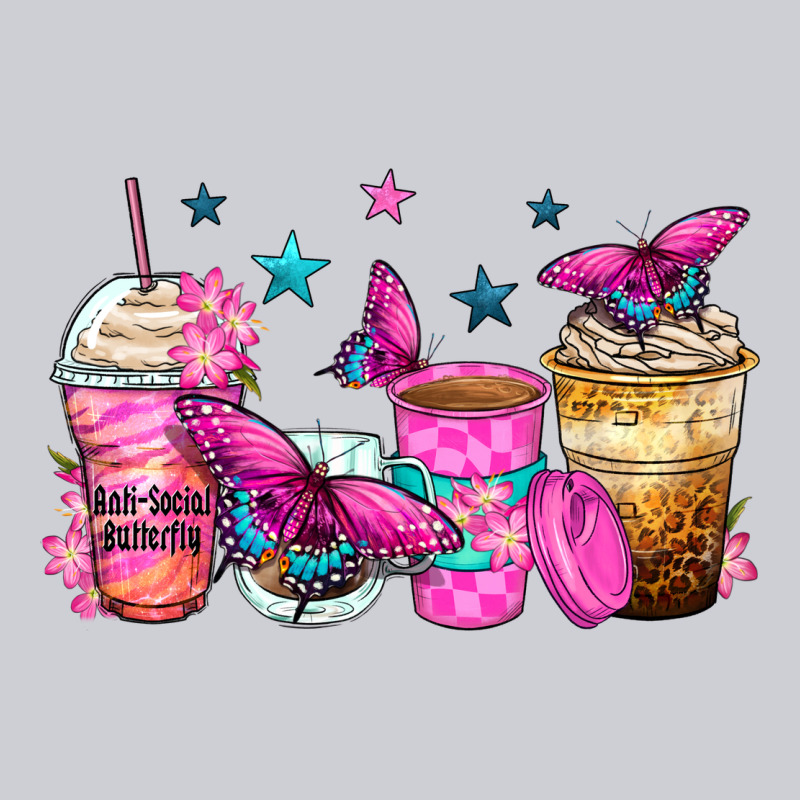 Antisocial Butterfly Coffee Cups Heavyweight Sweatshirt by Zillion Design Studio | Teevron