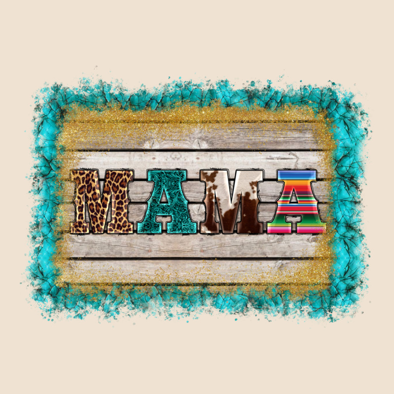 Western Turquoise's Mama Background Urban Heavy Tee by BarkalooDesign | Teevron
