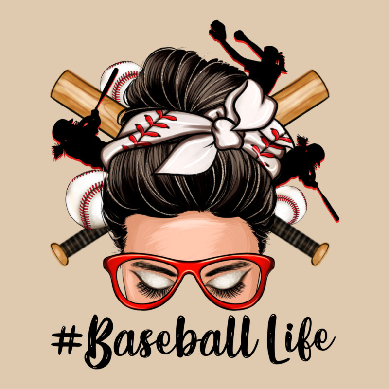 Baseball Life Messy Bun Heavyweight Sweatshirt by Zillion Design Studio | Teevron