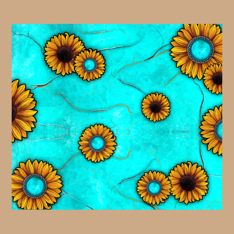 Turquoise Gemstone Sunflower Vintage Hoodie by JahusDesignShop | Teevron