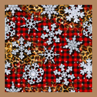 Christmas Snow Crystals With Plaid Seamless Pattern Long Sleeve Tee | Teevron