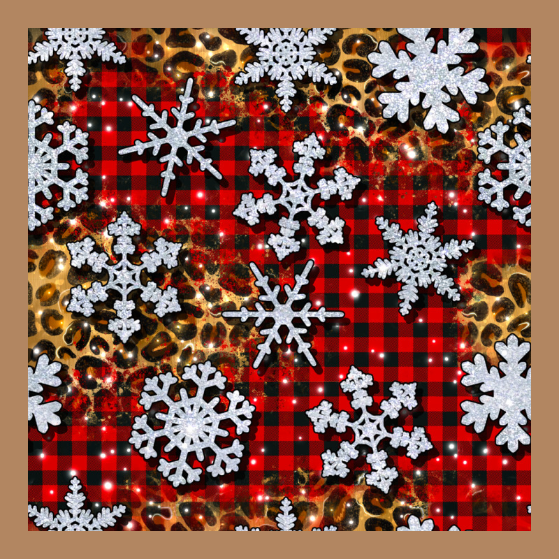 Christmas Snow Crystals With Plaid Seamless Pattern Long Sleeve Tee by BundleAndBundleShop | Teevron