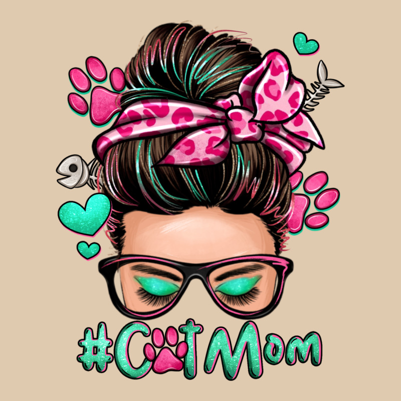 Cat Mom Messy Bun Heavyweight Sweatshirt by Zillion Design Studio | Teevron