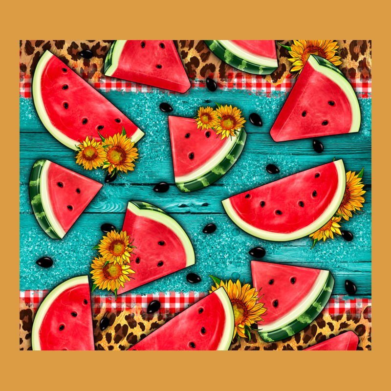 Watermelon And Sunflowers Urban Heavy Tee by HRA Design Shop | Teevron