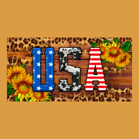 Usa Sunflowers License Plate Urban Heavy Tee | Teevron
