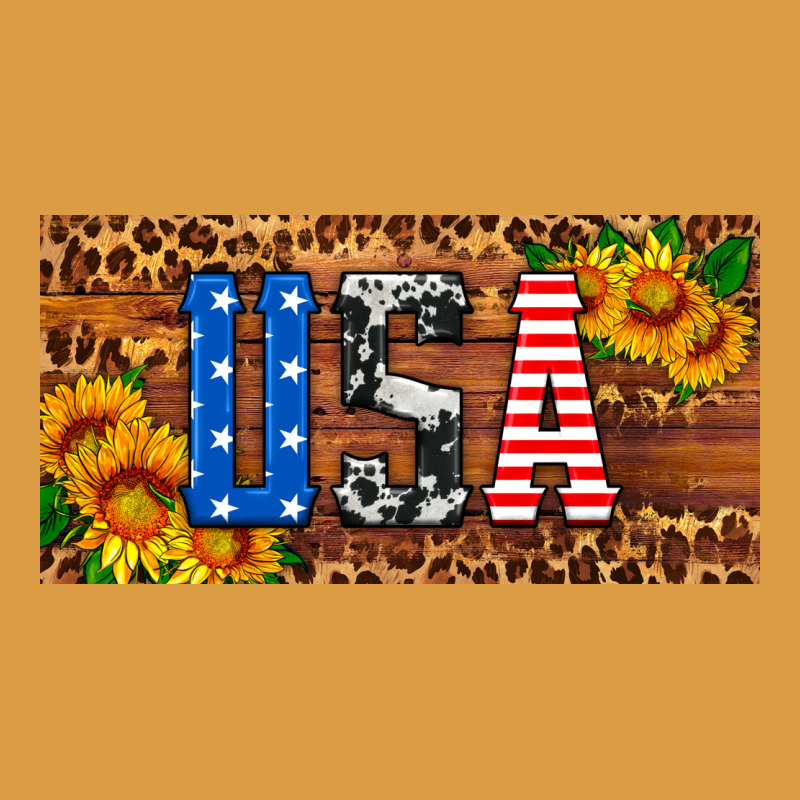 Usa Sunflowers License Plate Urban Heavy Tee by HRA Design Shop | Teevron