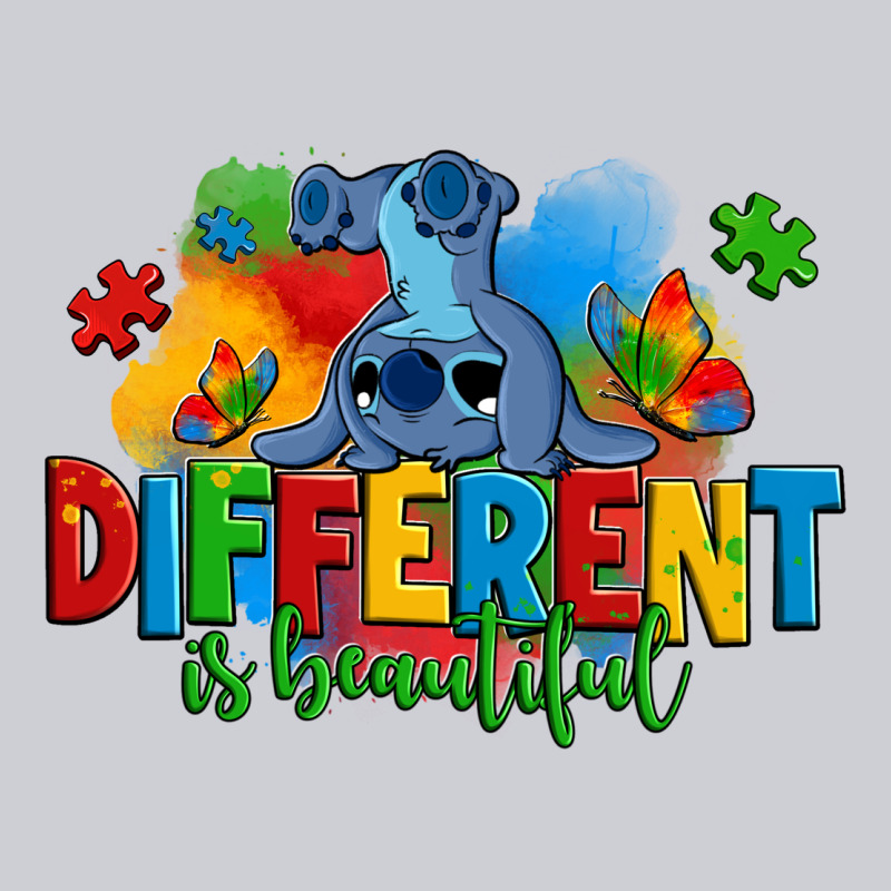 Different Is Beautiful Autism Stitch Heavyweight Sweatshirt by Zillion Design Studio | Teevron