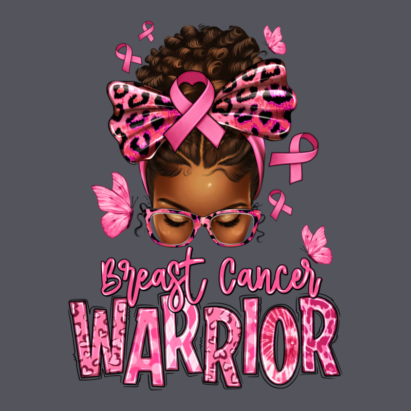 Brest Cancer Warrior Afro Messy Bun Vintage Hoodie by texasbilliewilder | Teevron