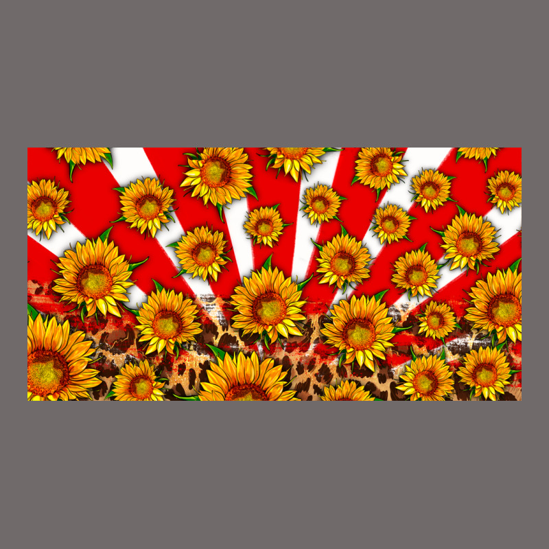 Usa Sunflowers Leopard License Plate Urban Heavy Tee by HRA Design Shop | Teevron